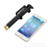 Extendable portable device Selfie Wired Stick Phone Holder Remote Shutter Monopod For iPhone Samsung Huawei Xiaomi