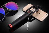 Extendable portable device Selfie Wired Stick Phone Holder Remote Shutter Monopod For iPhone Samsung Huawei Xiaomi