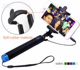 Extendable portable device Selfie Wired Stick Phone Holder Remote Shutter Monopod For iPhone Samsung Huawei Xiaomi